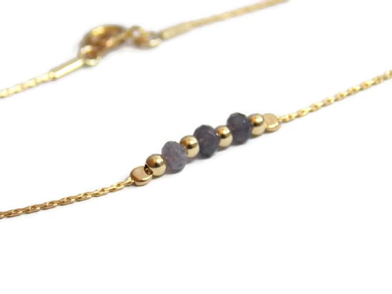 Gray Jade Anklet, Beach Jewelry, Gold Filled Balls Anklet
