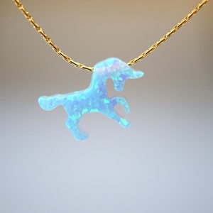 ユニコーンネックレス、ハートオパールネックレス、クラウドオパールネックレス、ホワイトオパールネックレス、オパールゴールドネックレス、オパールジュエリー、オパールチャームネックレス、ギフト