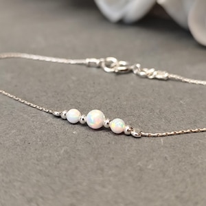 Opal bracelet, opal bead bracelet, minimal bracelet, opal gold bracelet, tiny opal bracelet, beaded bracelet, opal jewelry