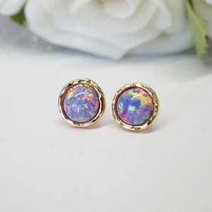 Opal stud earrings - gold opal earrings - opal earrings - classic earrings - stud earrings - Gold filled earrings