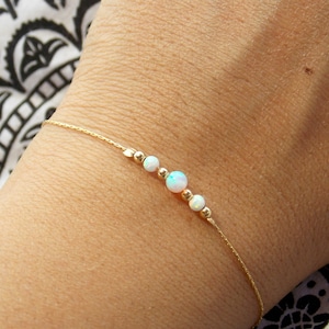 Opal bracelet, opal bead bracelet, minimal bracelet, opal gold bracelet, tiny opal bracelet, beaded bracelet, opal jewelry black friday