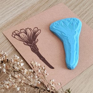Handmade stamp | flower stamp | botanical stamp | carved rubber stamp