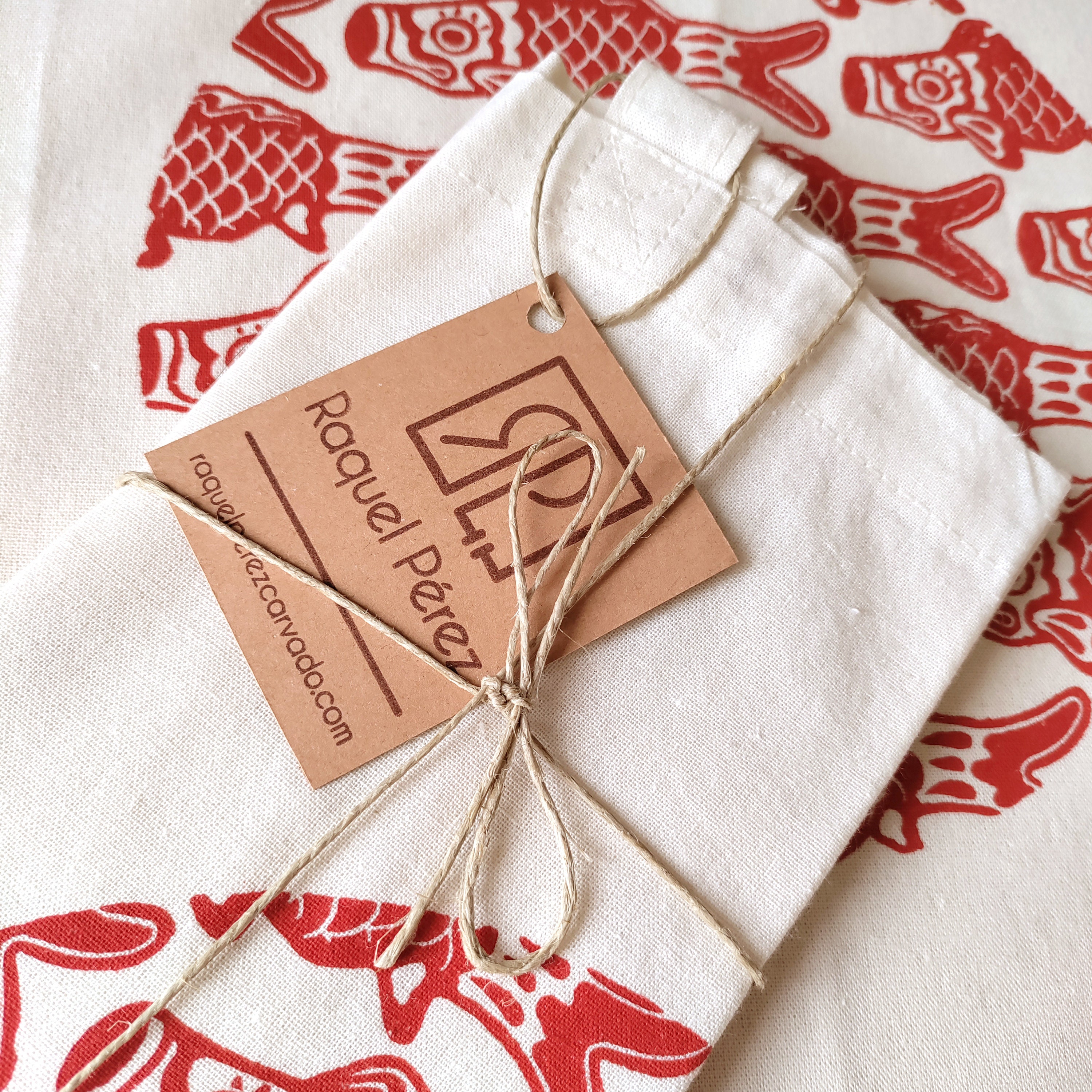 Japanese Tote Bag | Koinobori | Linoprint | Cotton Tote Bag