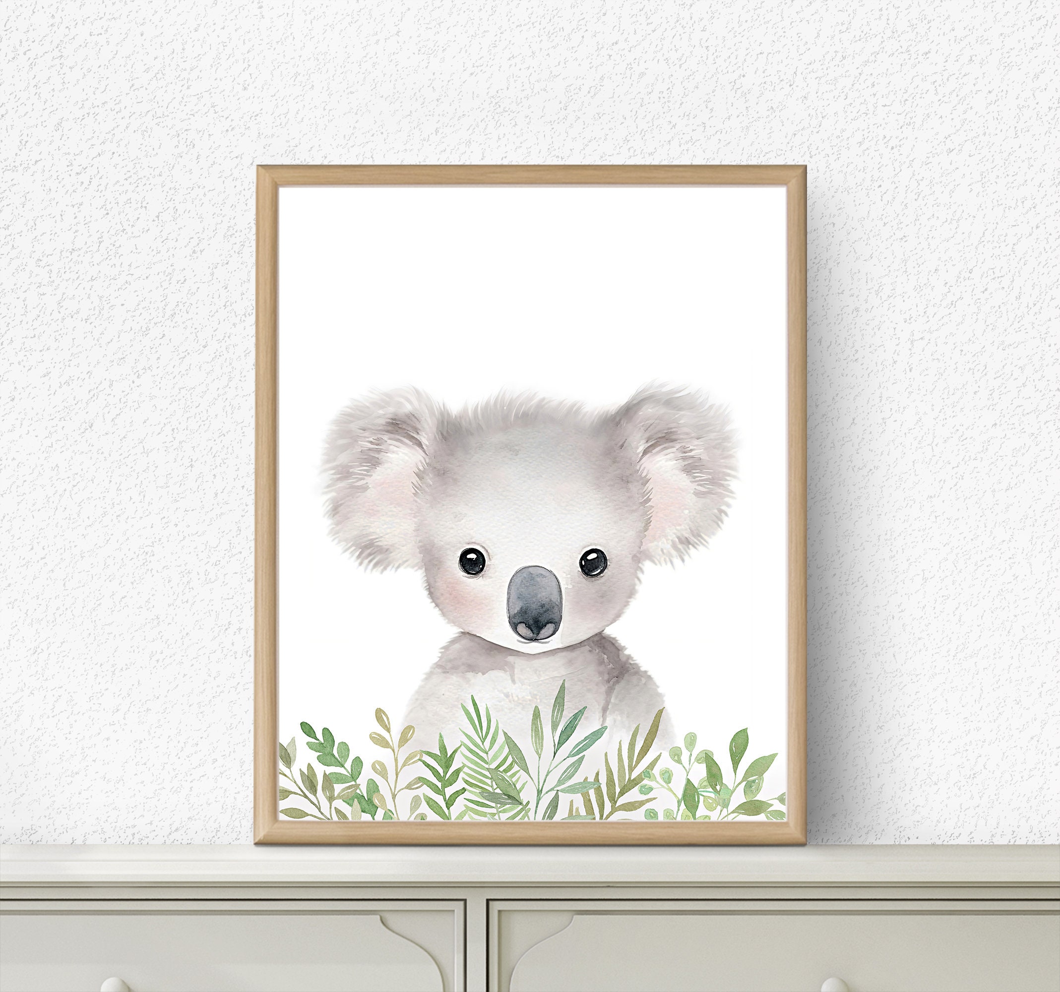 Custom Name Boy, Baby Koala Wall Art Print, Nursery Animals, Australian ...