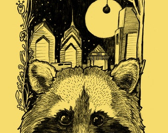 Sticker- Raccoon