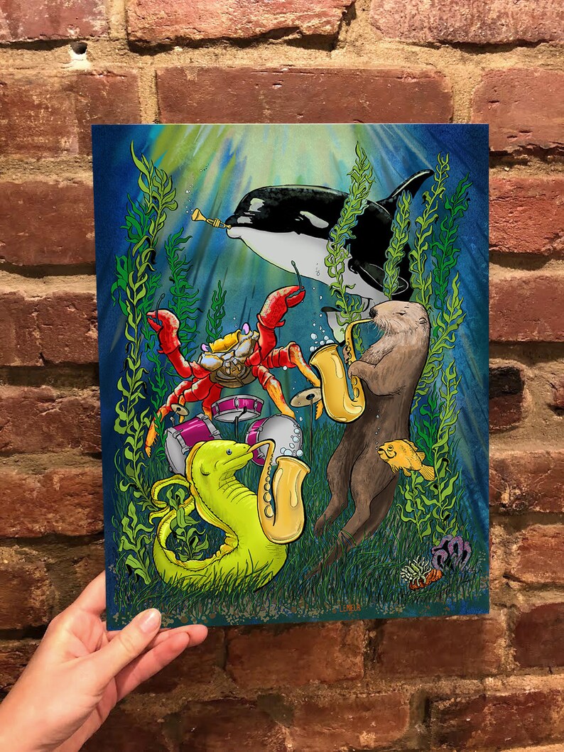 Ocean Animals Playing Music 11