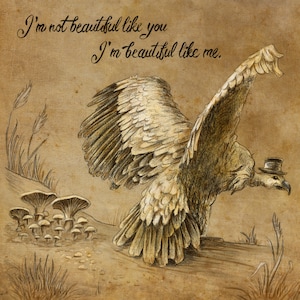 Beautiful Vulture 12&quot;x12&quot; art print