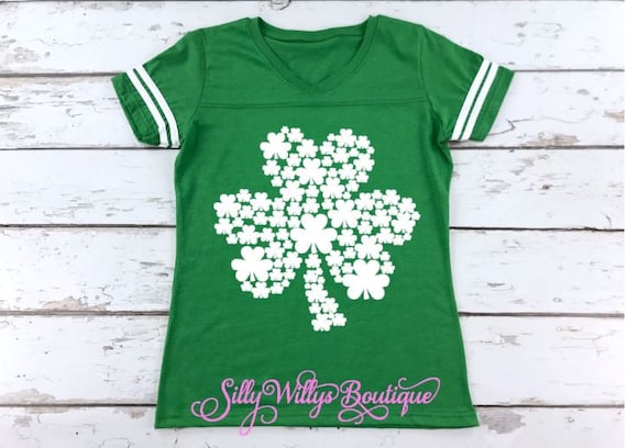 Irish Shamrock Kids T-Shirt For St Patrick/'s Day Patty/'s Four Leaf Clover Crew
