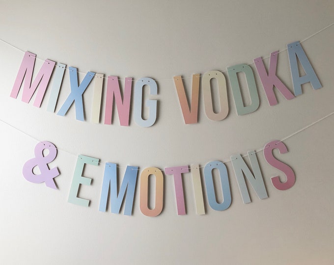 Drake Lyrics Banner mixing Vodka & Emotions Letter Etsy
