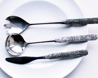 Konge tinn コンゲティン　ノルウェー製カトラリー24本セット Pewter Server Set. Norwegian Viking Wedding. Viking Hardanger