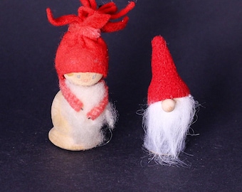 Gnomo navideño escandinavo vintage - Decoración de Papá Noel Elfo Tomte