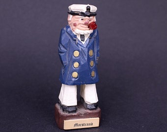 ヴィンテージの船長の置物：航海船員の彫刻、ビーチの装飾 - Etsy 日本