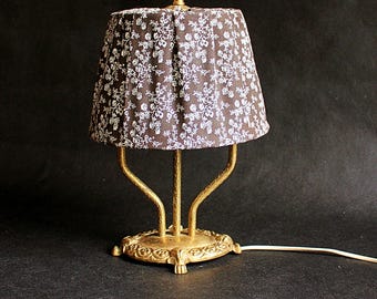 Vintage Brass table lamp,table lamp,Vintage table lamp,Vintage Lighting,Brass Table Lamp Rococo style with Double arms,Sweden Designer,