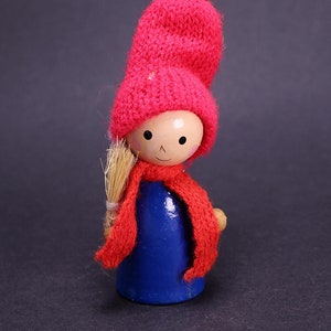 Vintage Swedish Christmas gnome,Handmade wooden Santa, Scandinavian Hand made wooden Hand Painted Doll Tomte Elf Figurines,wooden Gnome