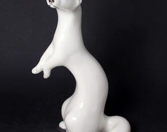 ヴィンテージ ロモノーソフ ソ連磁器製 ガゼルの置物 – ミッド