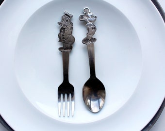 Disney Children's Stainless Steel Spoon and Fork - Walt Disney Product by bonny,Disney Stainless Silverware by Bonny