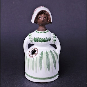 Vintage Swedish Ceramic Flower Girl Figurine by Kurt Nilsson