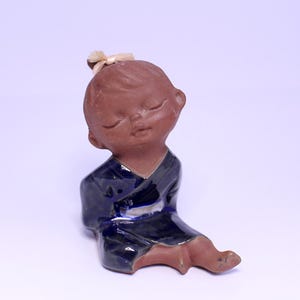 Vintage UCTCI Terra Cotta Girl Figurine, Made in Japan, 1960s-1970s,Ceramici Girl Figurine,Japanese Girl Figurine,Clay Japanese Figure