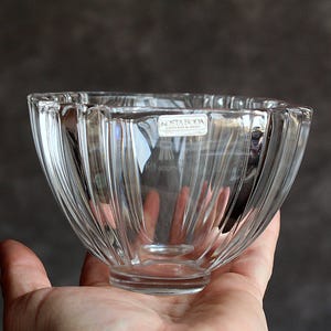 Kosta Boda crystal bowl,ROMAN pattern,Scandinavian Glass Bowl,Made in Sweden