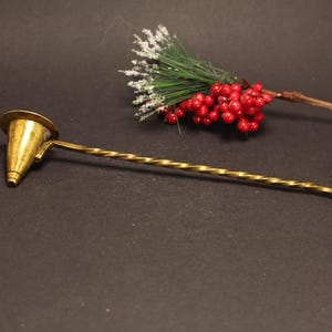 Vintage Sweden Brass Candle Snuffer,Candle Snuffer with Handle,Old Metal Candle Snuffer, Candle Accessories,Altar Tools,Antique Snuffer,