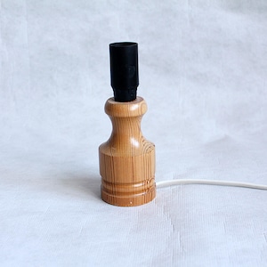 Wood lamp base wood lighting table lamp,Scandinavian wooden table lamp rustic cottage handmade wooden,Vintage hand turned wooden lamp base