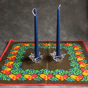 Crystal Villeroy & Boch Star Candle Holders: Vintage Christmas Decor