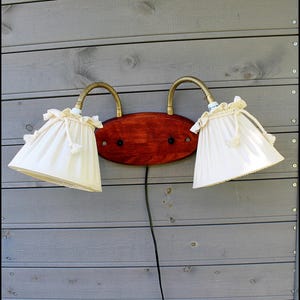 Vintage Gustaf AB Wall Sconce: Swedish Bohemian Lamp with Lampshades