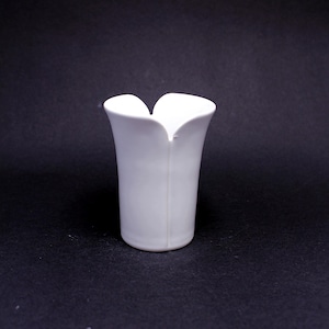 Vintage Höganäs Keramik white stoneware vases or tealight holders,HOGANAS Stengods Sverige, Swedish vintage pottery