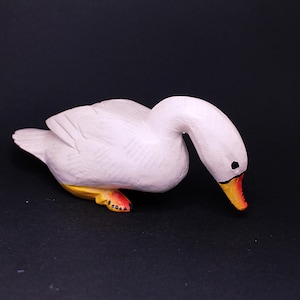 Vintage Hand Carved Wood Goose Swan Wooden,Vintage Wooden Carved Goose,Wooden goose statue,Wooden Goose Sculpture
