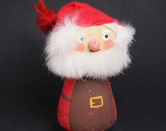 Vintage Wooden Christmas Gnome: Vintage Swedish Tomte Santa,Scandinavian Tomte Elf Decor