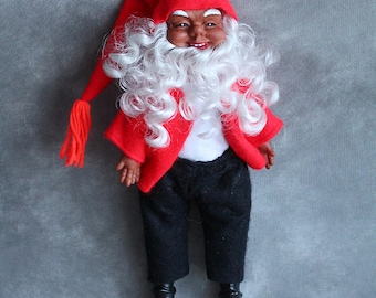 Muñeco de Papá Noel Nisse noruego vintage: adorno de elfo navideño nórdico (35 cm)
