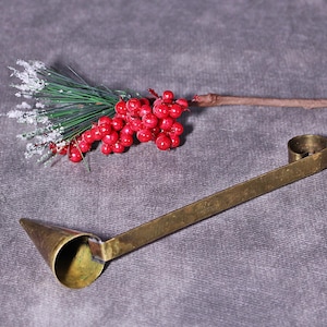 Retro Sweden Brass Candle Snuffer,Candle Snuffer with Handle,Old Metal Candle Snuffer, Candle Accessories,Altar Tools,Antique Snuffer,