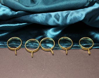 Vintage  Nice vintage curtain rings made of brass -Set of 14,Vintage Brass curtain rings