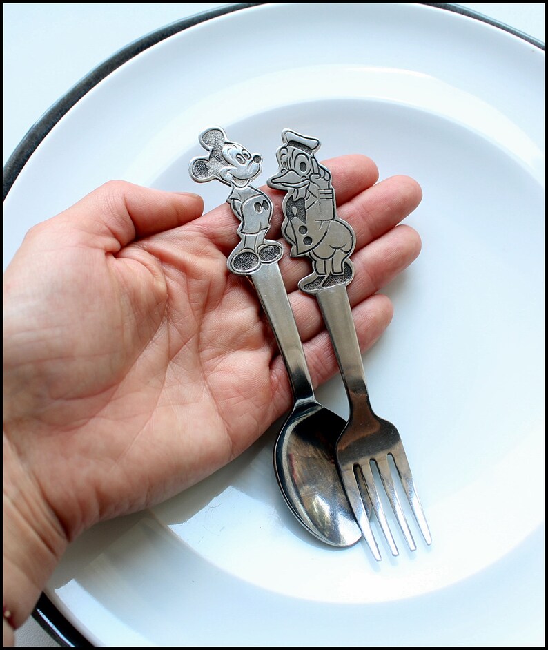 Disney Children's Stainless Steel Spoon and Fork - Walt Disney Product ...