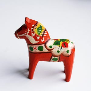 Dala horse Sweden,Nils Olsson Dala Häst-folk art from Sweden Vintage  Horse figurine,Dalapferd,Dalecarlian horse,Dala Pferd,Red Wooden horse