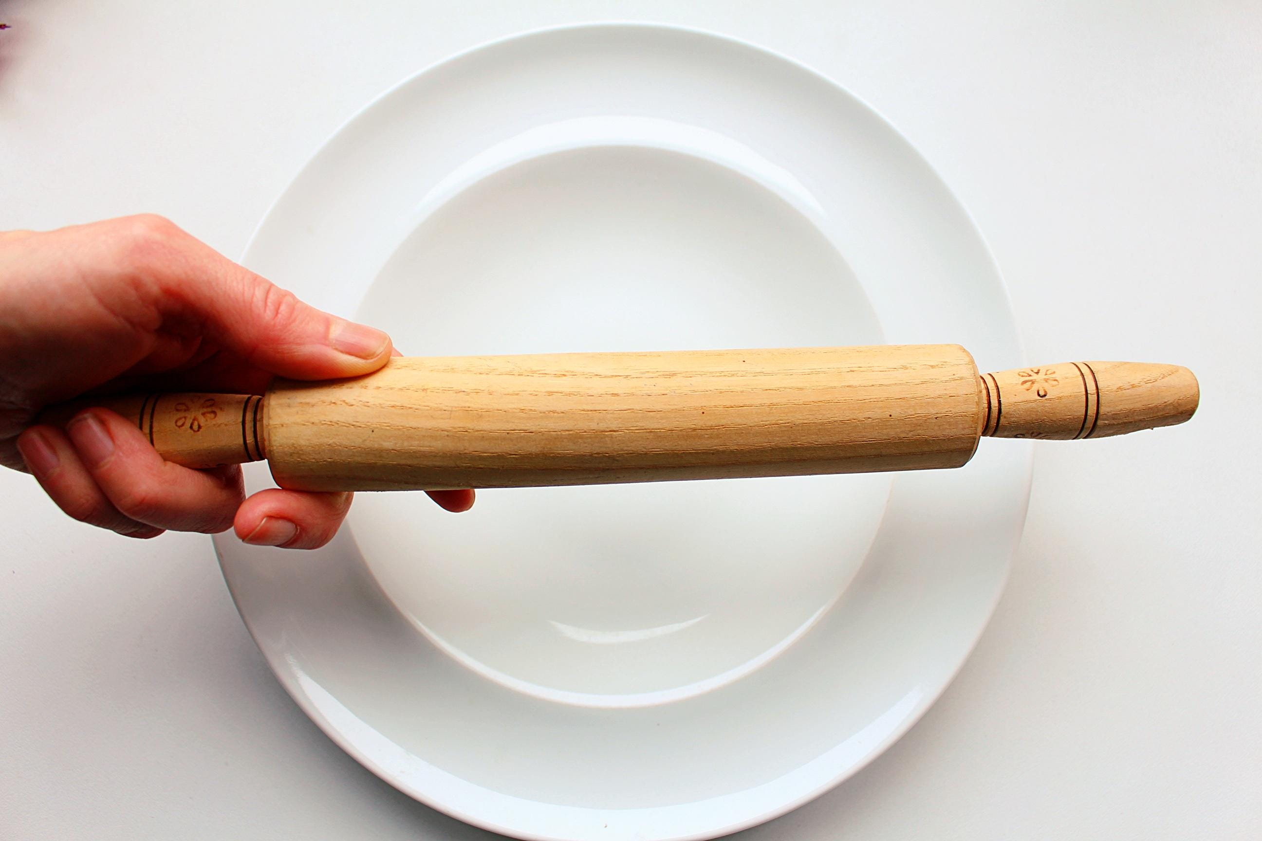 ヴィンテージ木製麺棒：アンティークキッチンデコレーション - Etsy 日本