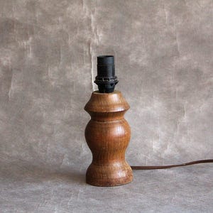 Wood lamp base wood lighting table lamp,Scandinavian wooden table lamp rustic cottage handmade wooden,Vintage hand turned wooden lamp base