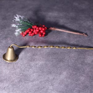 Retro Sweden Brass Candle Snuffer,Candle Snuffer with Handle,Old Metal Candle Snuffer, Candle Accessories,Altar Tools,Antique Snuffer,