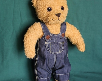 アンティークブラウンベアのおもちゃ、硬い詰め物、古いクマ