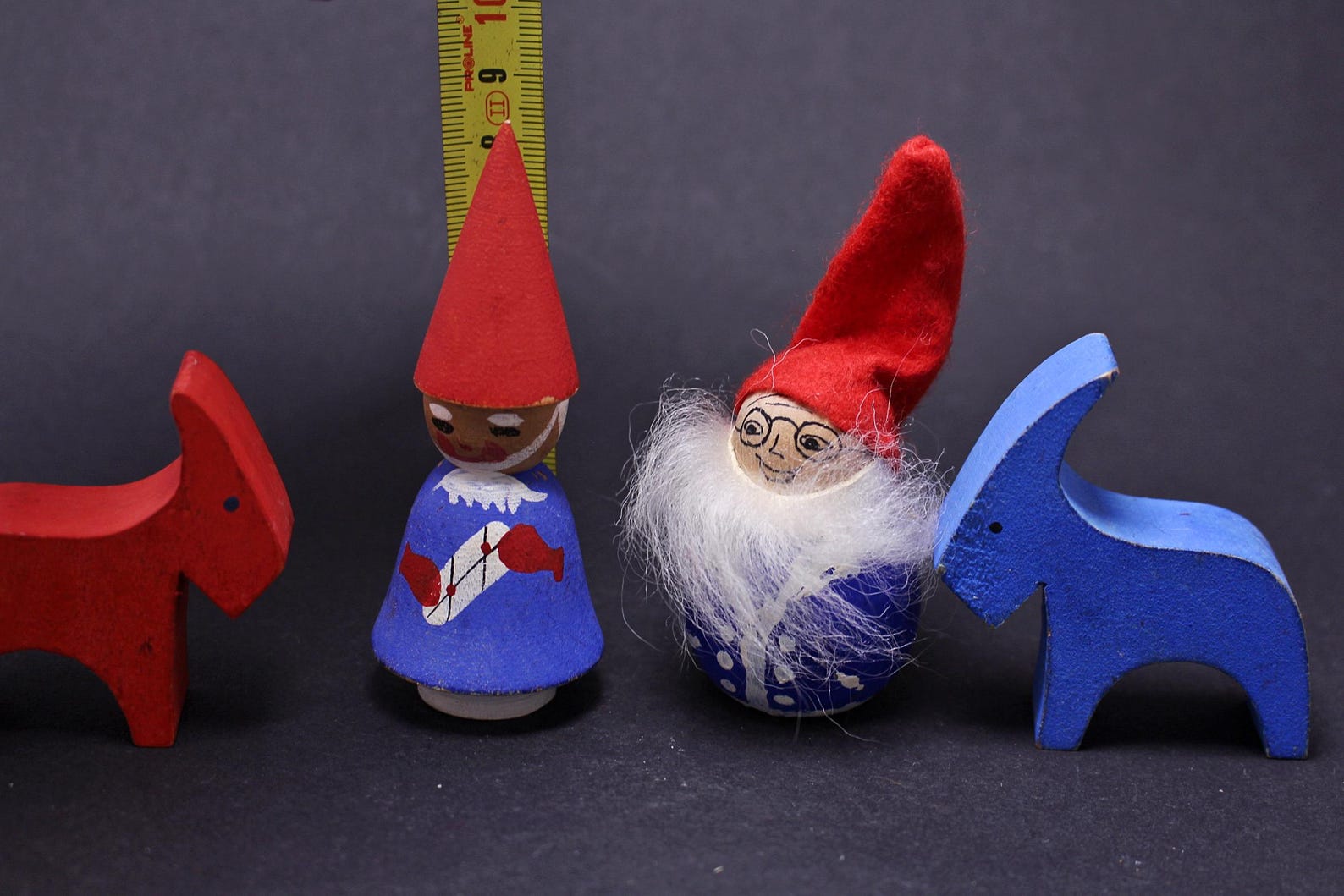 Vintage Swedish Christmas Tomte Gnome & Dala Goat Figures - Etsy