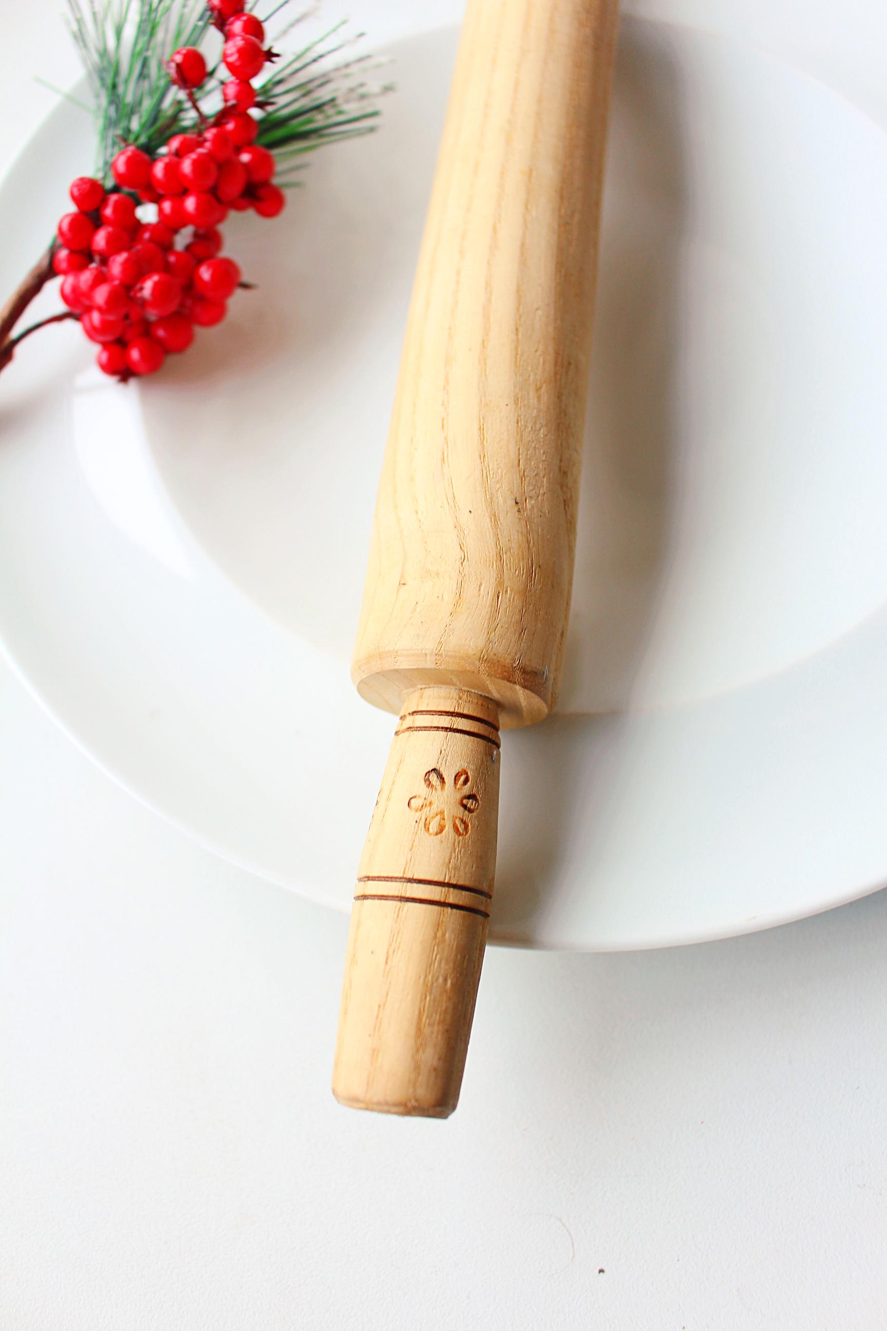 ヴィンテージ木製麺棒：アンティークキッチンデコレーション - Etsy 日本