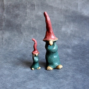 Vintage gnome figurines ceramic,Signed Sweden gnomes,Vintage Gnome Figurines,Vintage keramik Gnome, Gnome figurines.