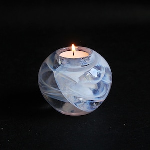 Kosta Boda Art Glass COOL MOON Candle Holder Clear,Kosta Boda snowball candle holder-glass Sweden-vintage retro,