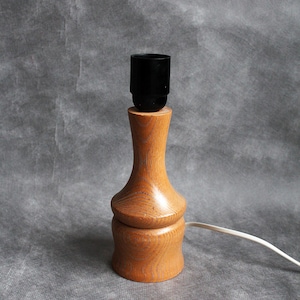 Wood lamp base wood lighting table lamp,Scandinavian wooden table lamp rustic cottage handmade wooden,Vintage hand turned wooden lamp base