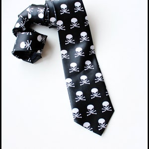 Skull tie Men&#39;s  necktie,Black Skull Neckties, Men&#39;s Ties Black Design, Vintage Mens Tie, Skull Logo Ties For Prom, Ties For Boy