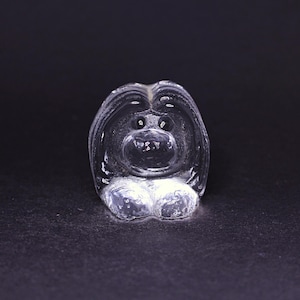 Vintage Bergdala Glass Troll Paperweight: Swedish Art Glass Figurine