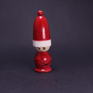 Vintage Swedish Christmas gnome,Handmade wooden Santa, Scandinavian Hand made wooden Hand Painted Doll Tomte Elf Figurines,wooden Gnome
