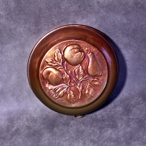 Vintage Copper Mold,Fruit Motif-Tin Lined,copper mold, Sweden.Copper cake pan with Fruit decor. Cooper kitchen Decor.