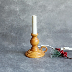 Wood lamp base wood lighting table lamp,Scandinavian wooden table lamp rustic cottage handmade wooden,Vintage hand turned wooden lamp base