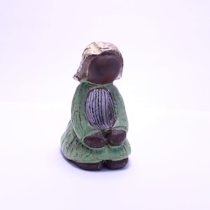 Vintage Sweden Nykyrka Motala Keramik,Rare find,Handmade Ceramic Girl Figurine Albert Ingemar Jansson,Collectable Swedish Figurine